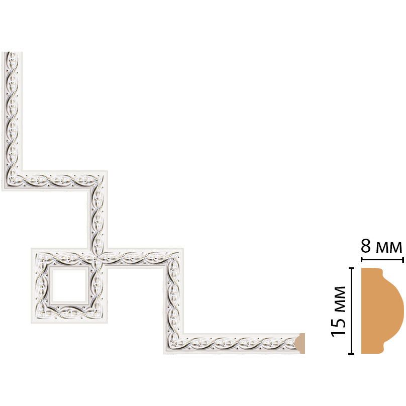 Декоративный угловой элемент Decomaster (Декомастер) 200х200 мм 130-3-7D