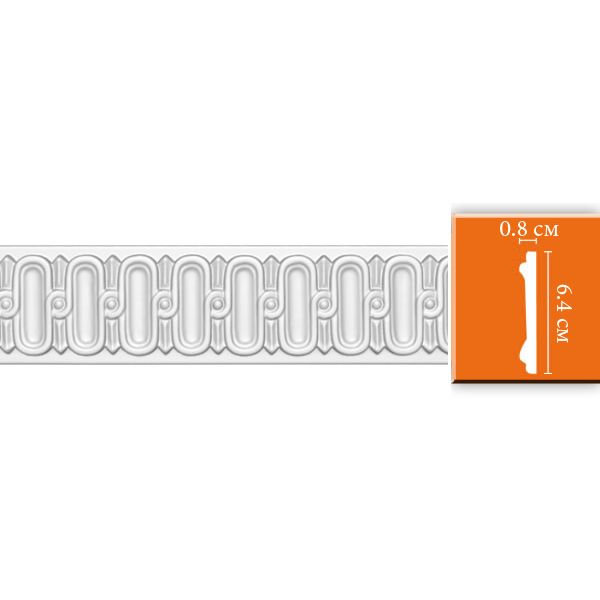 Молдинг с рисунком Decomaster (Декомастер) 60х8х2400 мм DT-8628