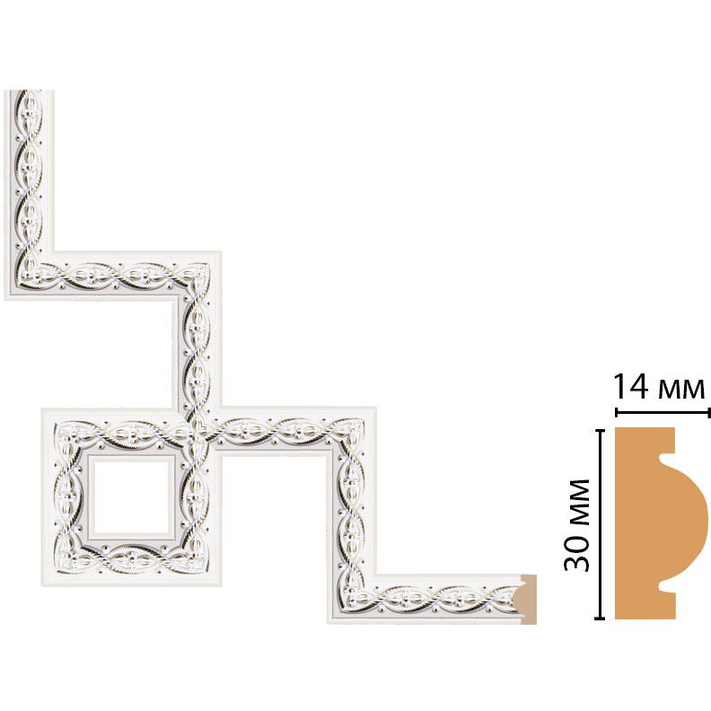 Декоративный угловой элемент Decomaster (Декомастер) 300х300 мм 157-3-7D