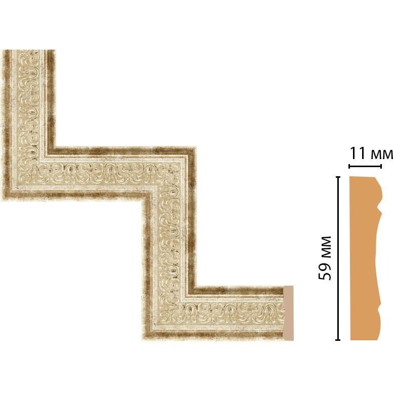 Декоративный угловой элемент Decomaster (Декомастер) 300х300 мм 164-1-127