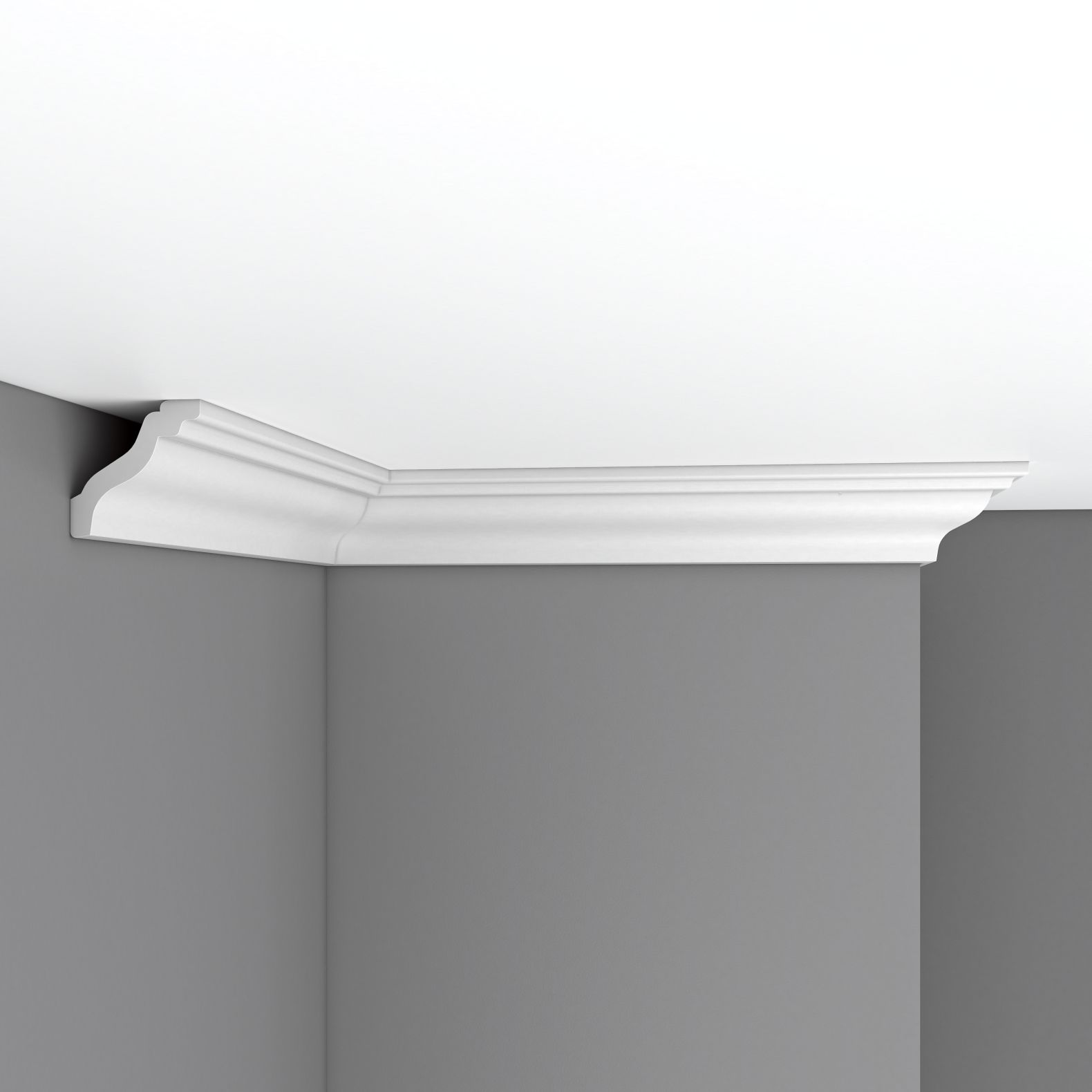 Плинтус потолочный гладкий Decomaster (Декомастер) 60х60х2400 мм 96105