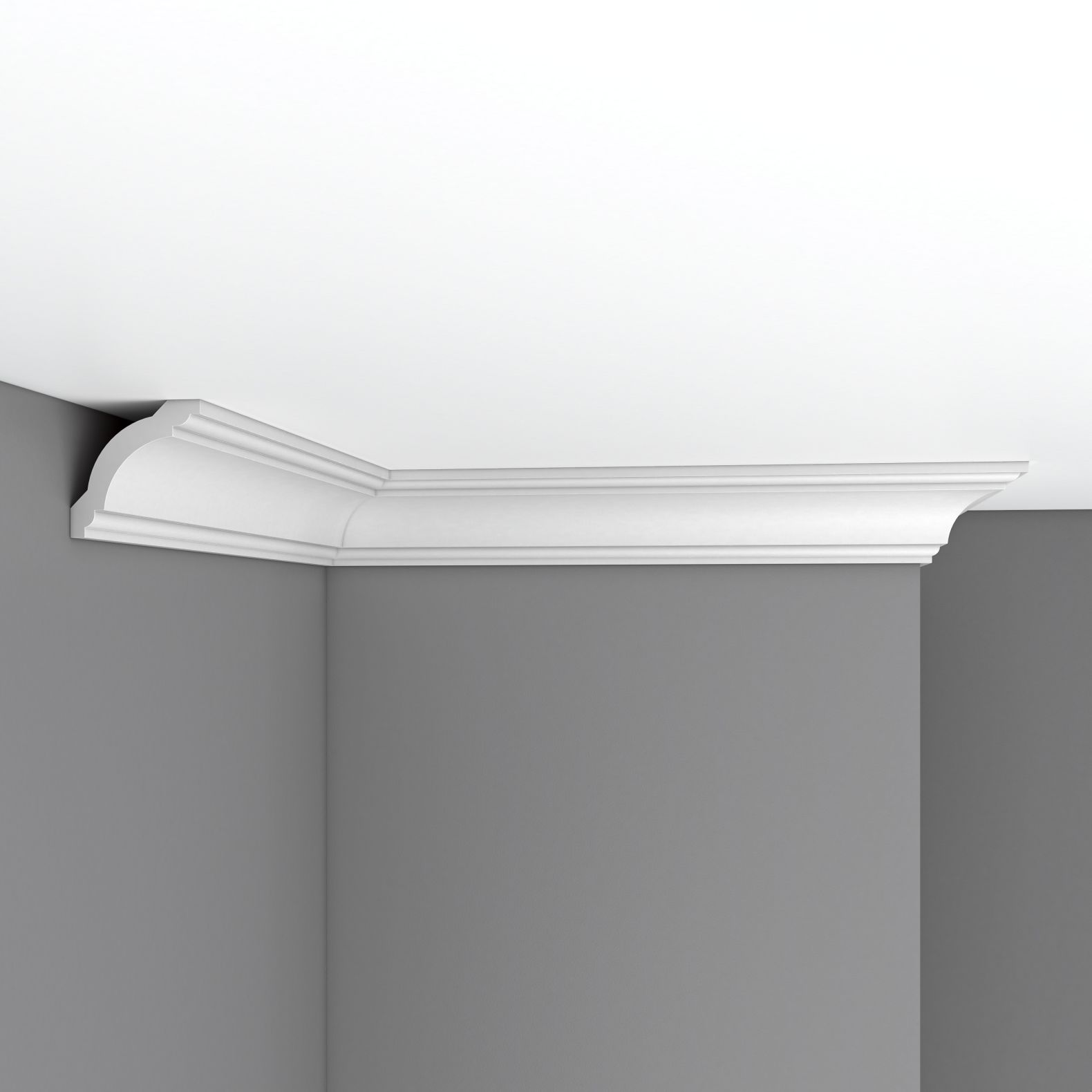 Плинтус потолочный гладкий Decomaster (Декомастер) 60х60х2400 мм 96110