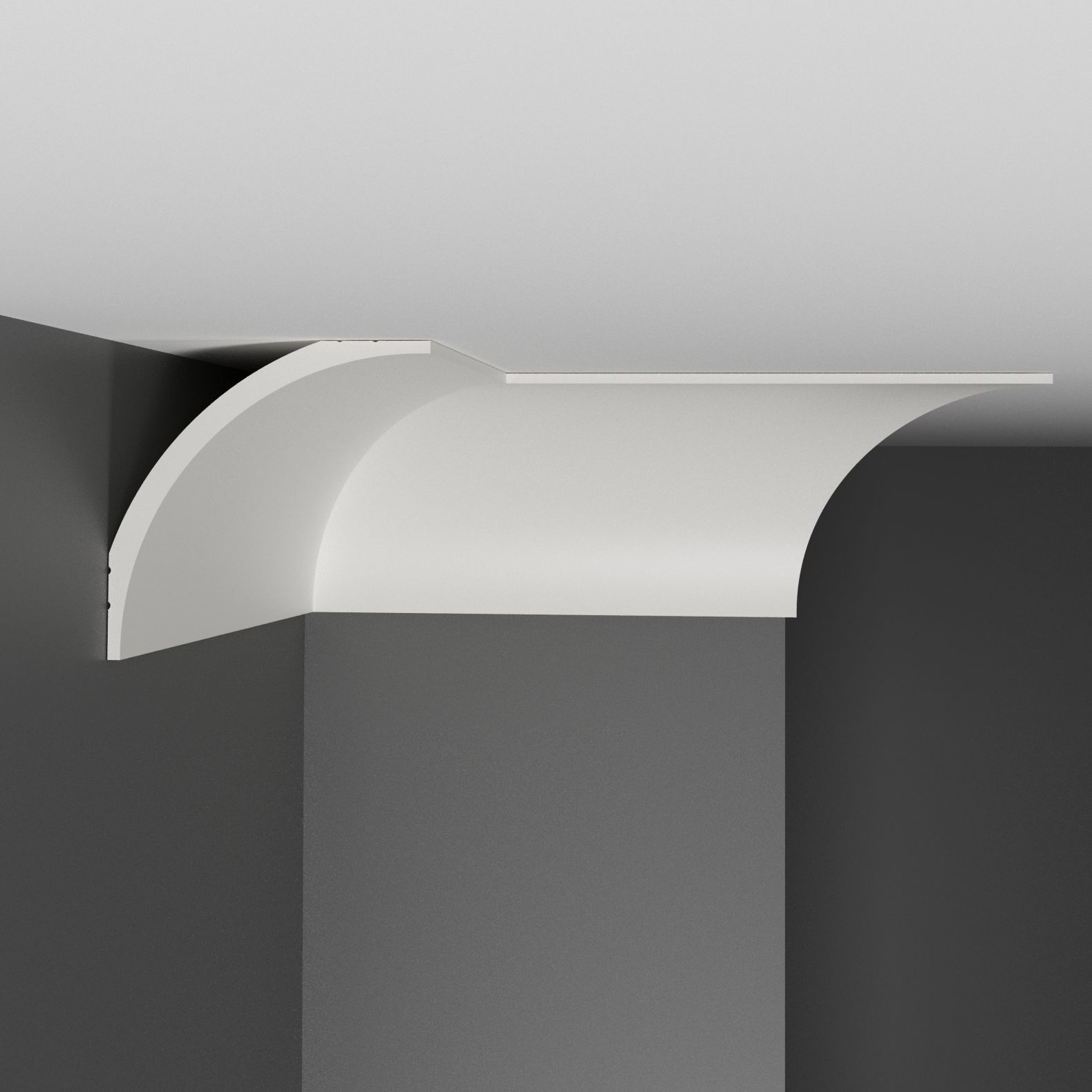 Плинтус потолочный гладкий Decomaster (Декомастер) 88х88х2000 мм A253