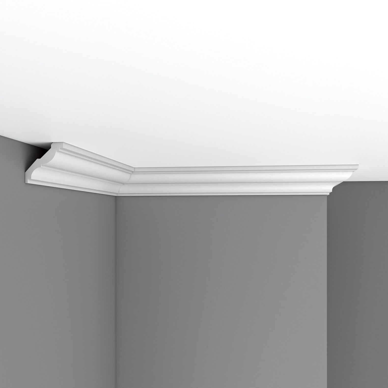 Плинтус потолочный гладкий Decomaster (Декомастер) 50х50х2400 мм 96117