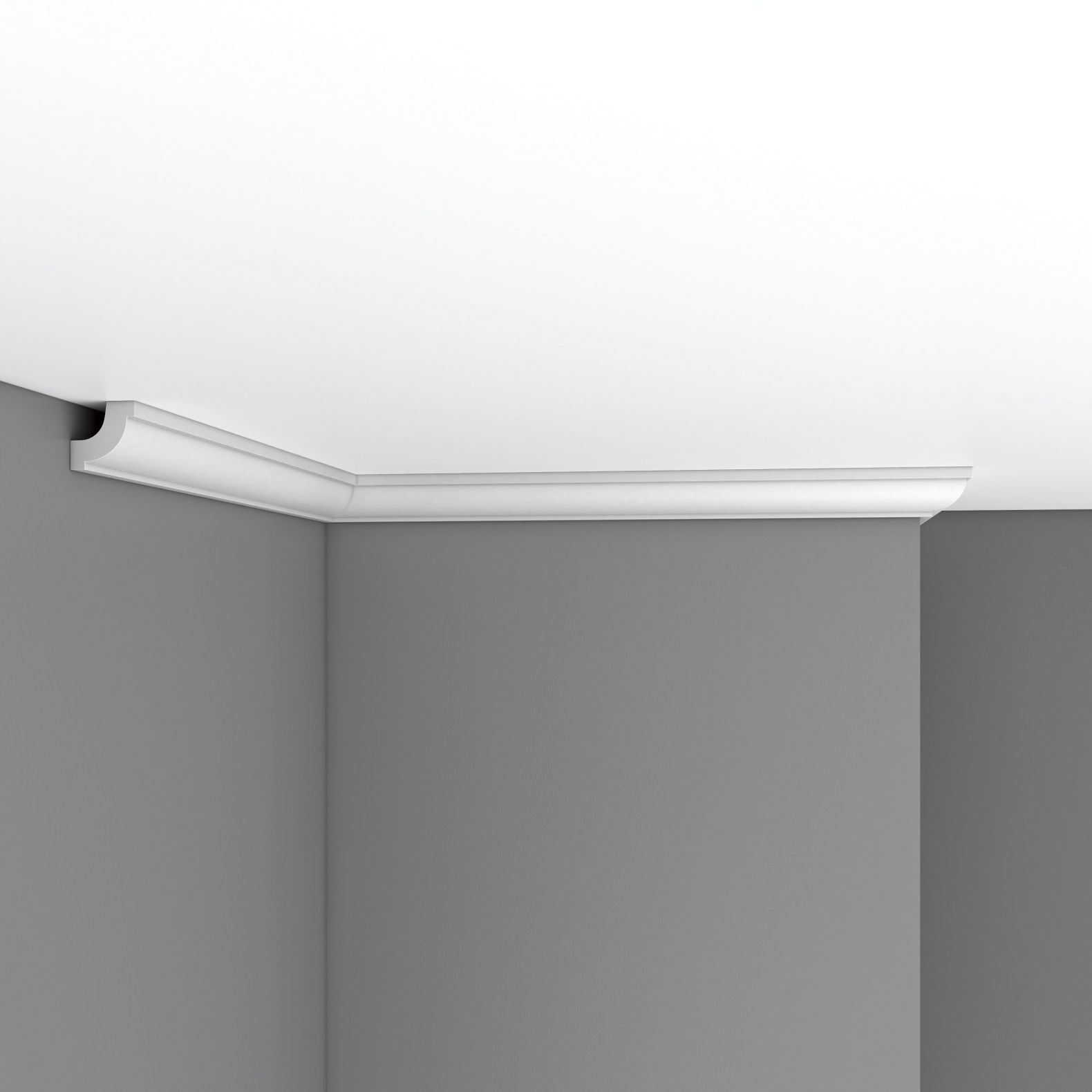 Плинтус потолочный гладкий Decomaster (Декомастер) 30х30х2400 мм 96123