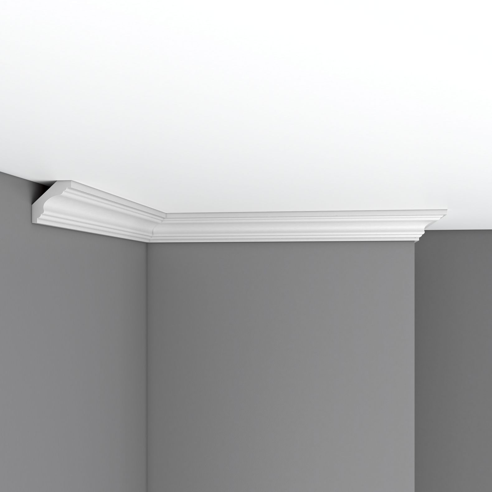 Плинтус потолочный гладкий Decomaster (Декомастер) гибкий 41х41х2400 мм 96159F