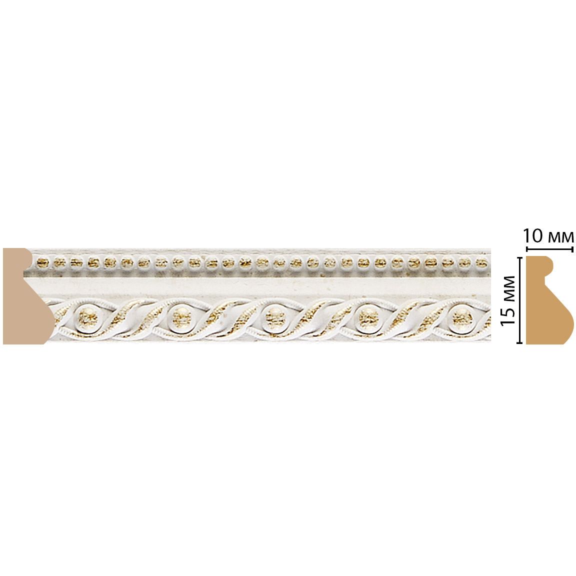 Молдинг Decomaster (Декомастер) 15х10х2400 мм 120-40 ДМ