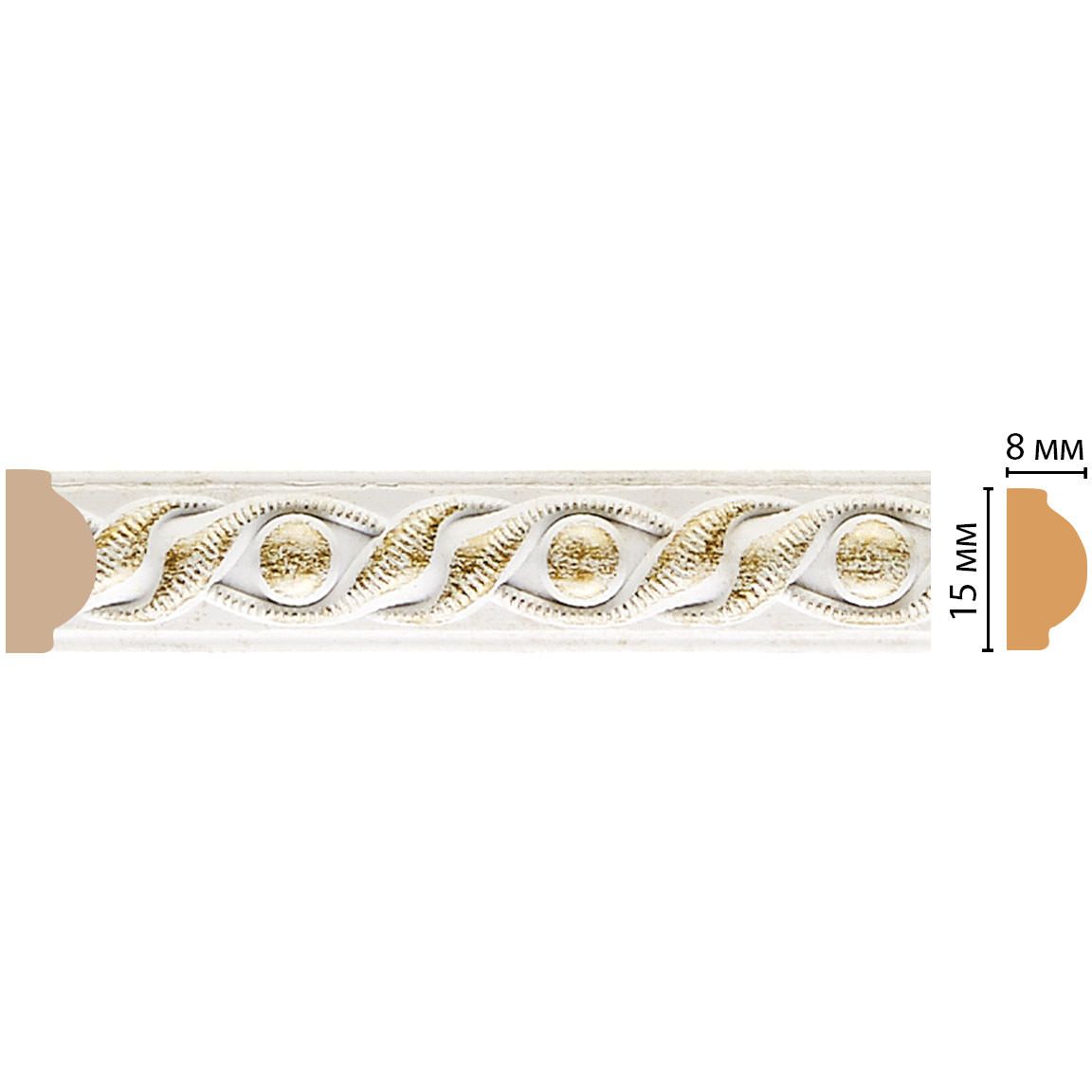 Молдинг Decomaster (Декомастер) 15х8х2400 мм 130-40 ДМ