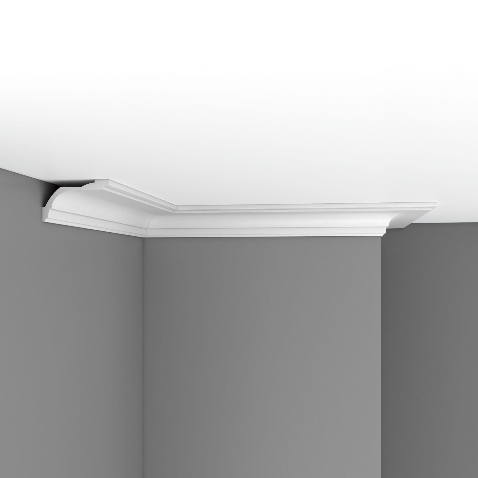 Плинтус потолочный гладкий Decomaster (Декомастер) 70х118х2400 мм 96220