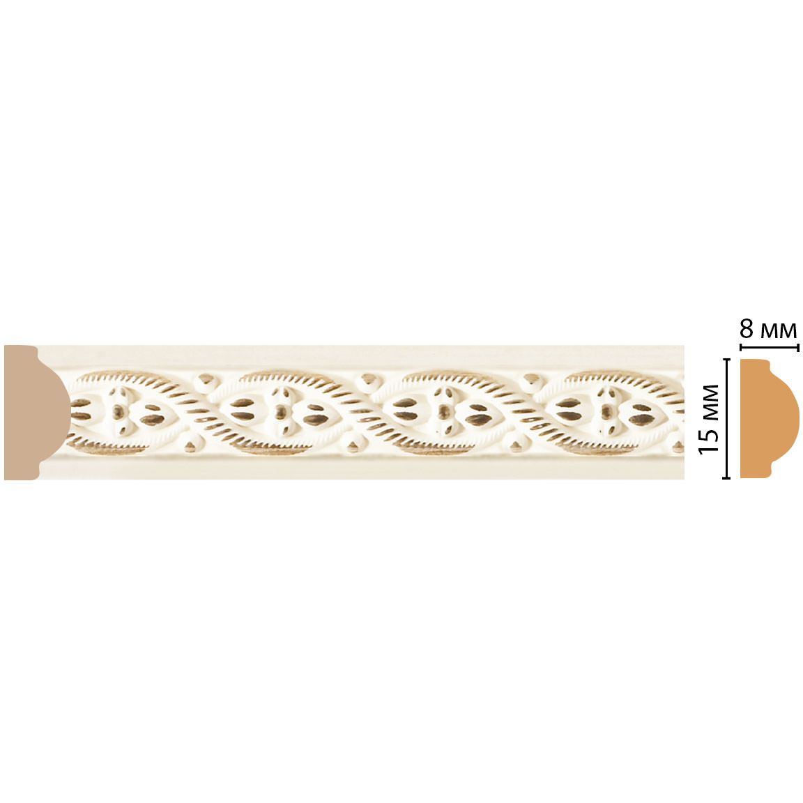 Молдинг Decomaster (Декомастер) 15х8х2400 мм 130-6 ДМ