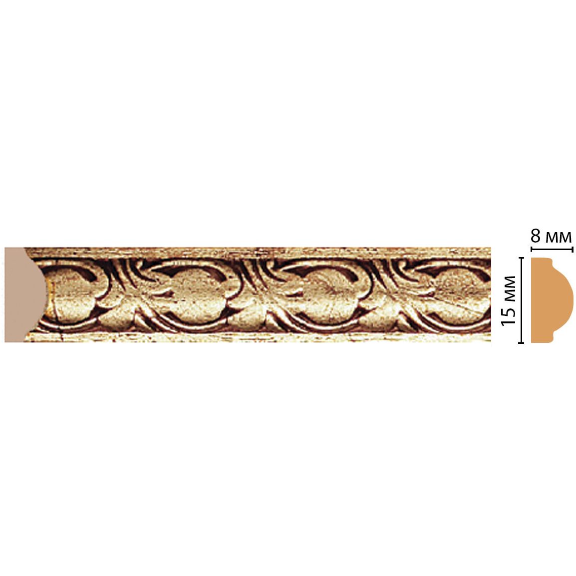 Молдинг Decomaster (Декомастер) 15х8х2400 мм 130C-684 ДМ