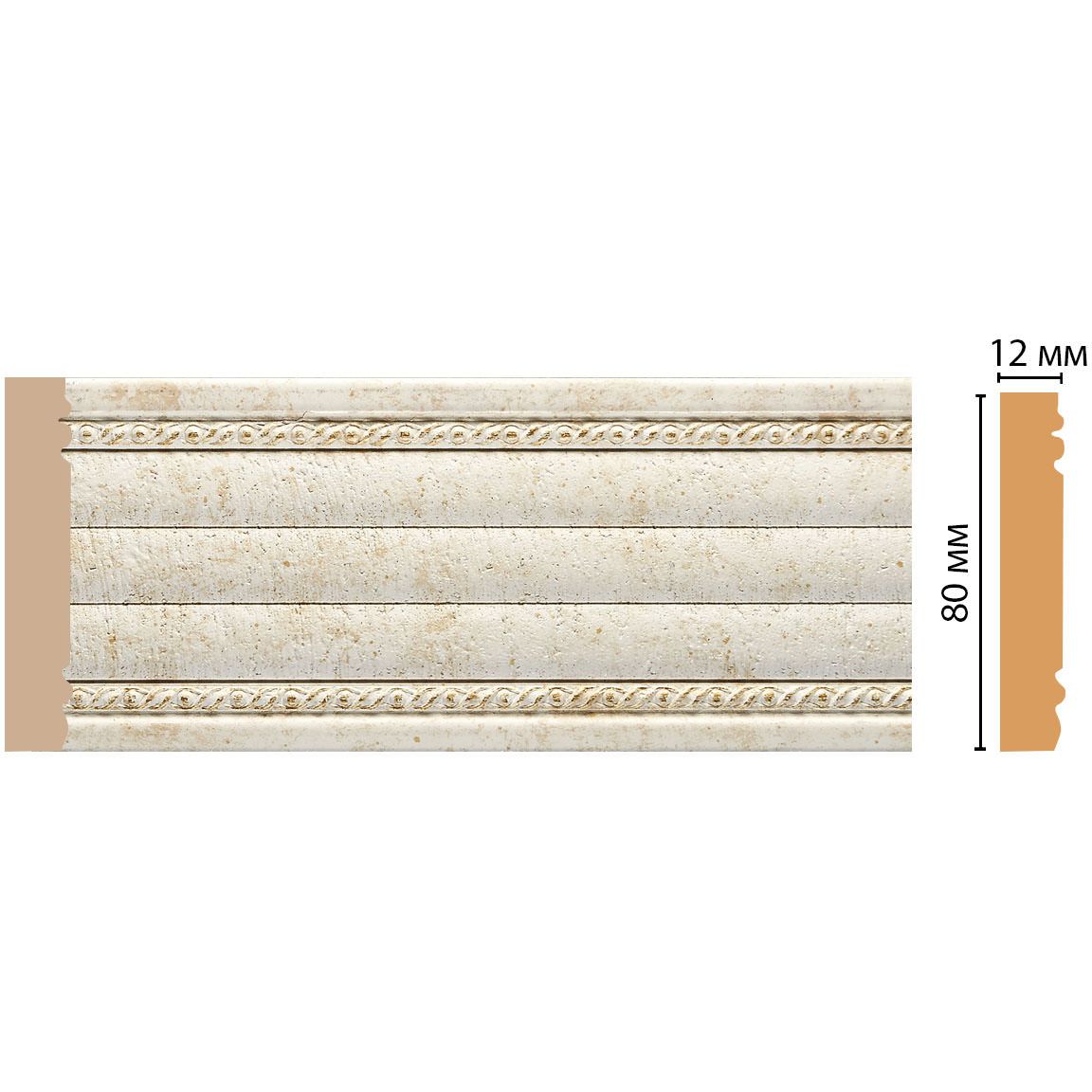 Молдинг Decomaster (Декомастер) 80х12х2400 мм 150-41 ДМ