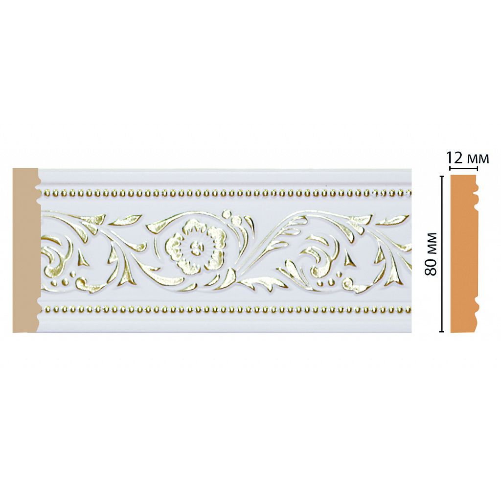 Молдинг Decomaster (Декомастер) 80х12х2400 мм 150-54А ДМ