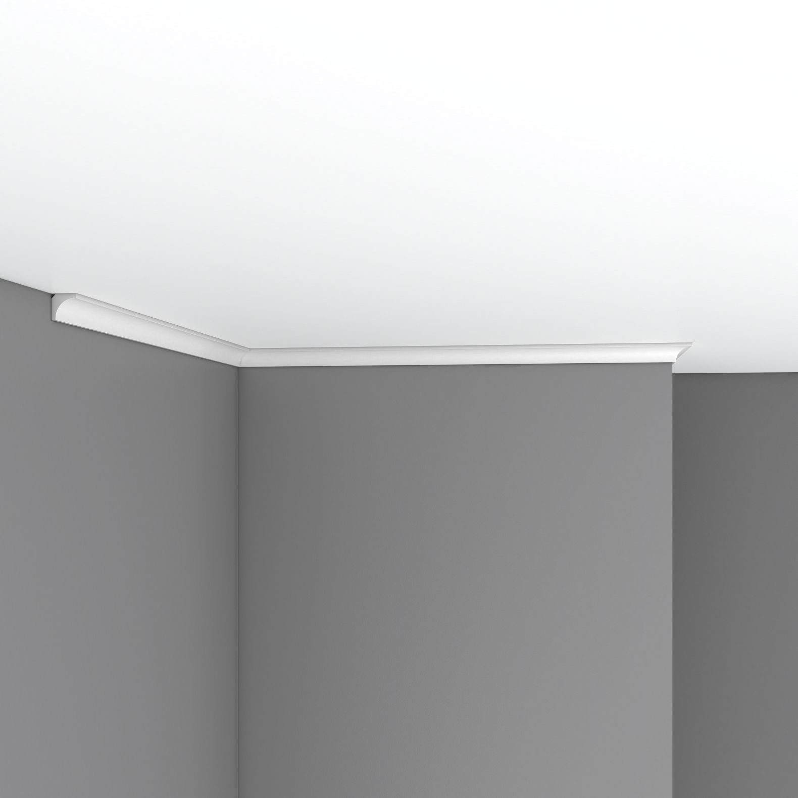 Плинтус потолочный гладкий Decomaster (Декомастер) 16х16х2400 мм 96240