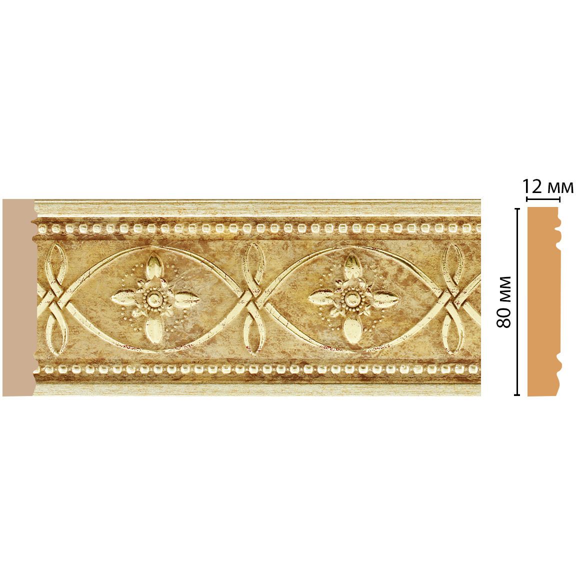 Молдинг Decomaster (Декомастер) 80х12х2400 мм 150-933 ДМ