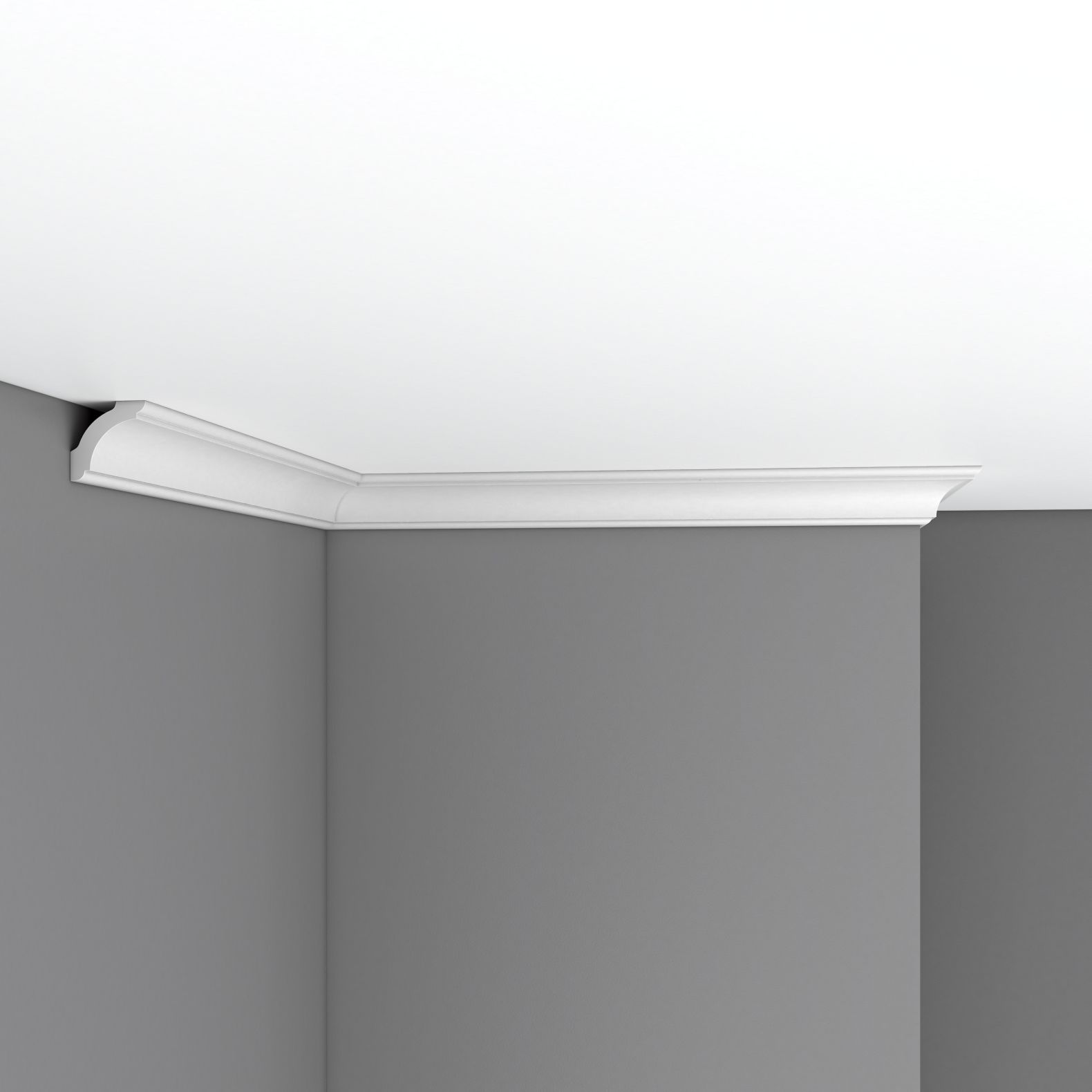 Плинтус потолочный гладкий Decomaster (Декомастер) 35х35х2400 мм 96250