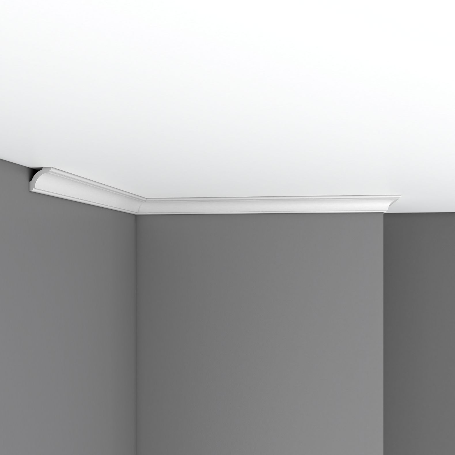 Плинтус потолочный гладкий Decomaster (Декомастер) 25х25х2400 мм 96251