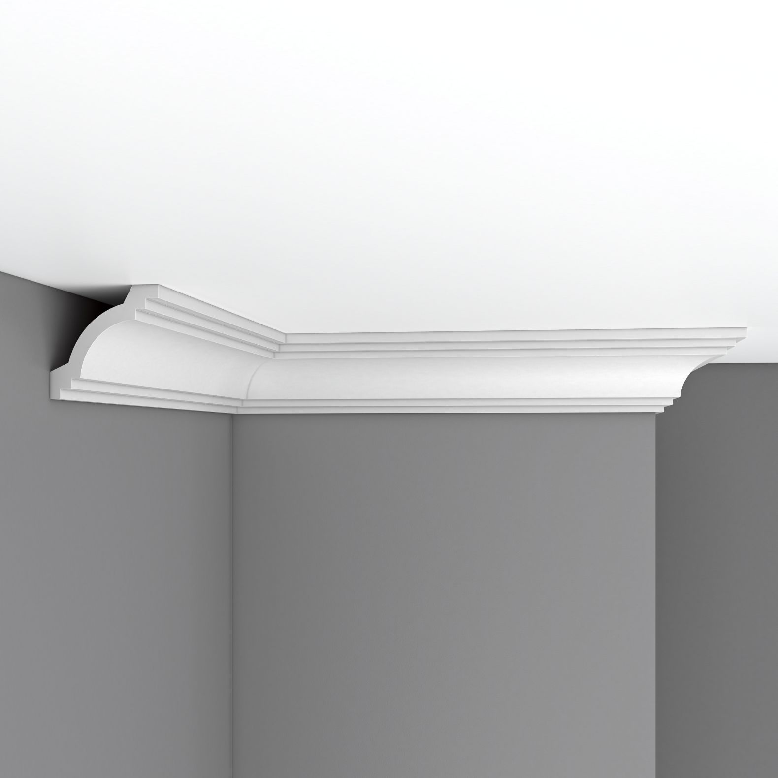 Плинтус потолочный гладкий Decomaster (Декомастер) 70х70х2400 мм 96257