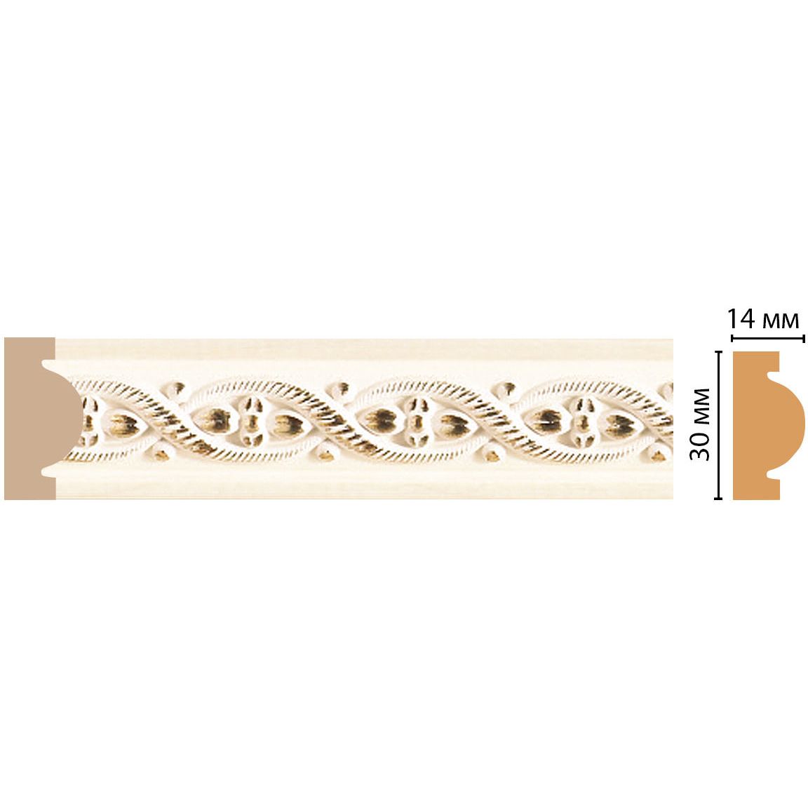 Молдинг Decomaster (Декомастер) 30х13х2400 мм 157-6 ДМ