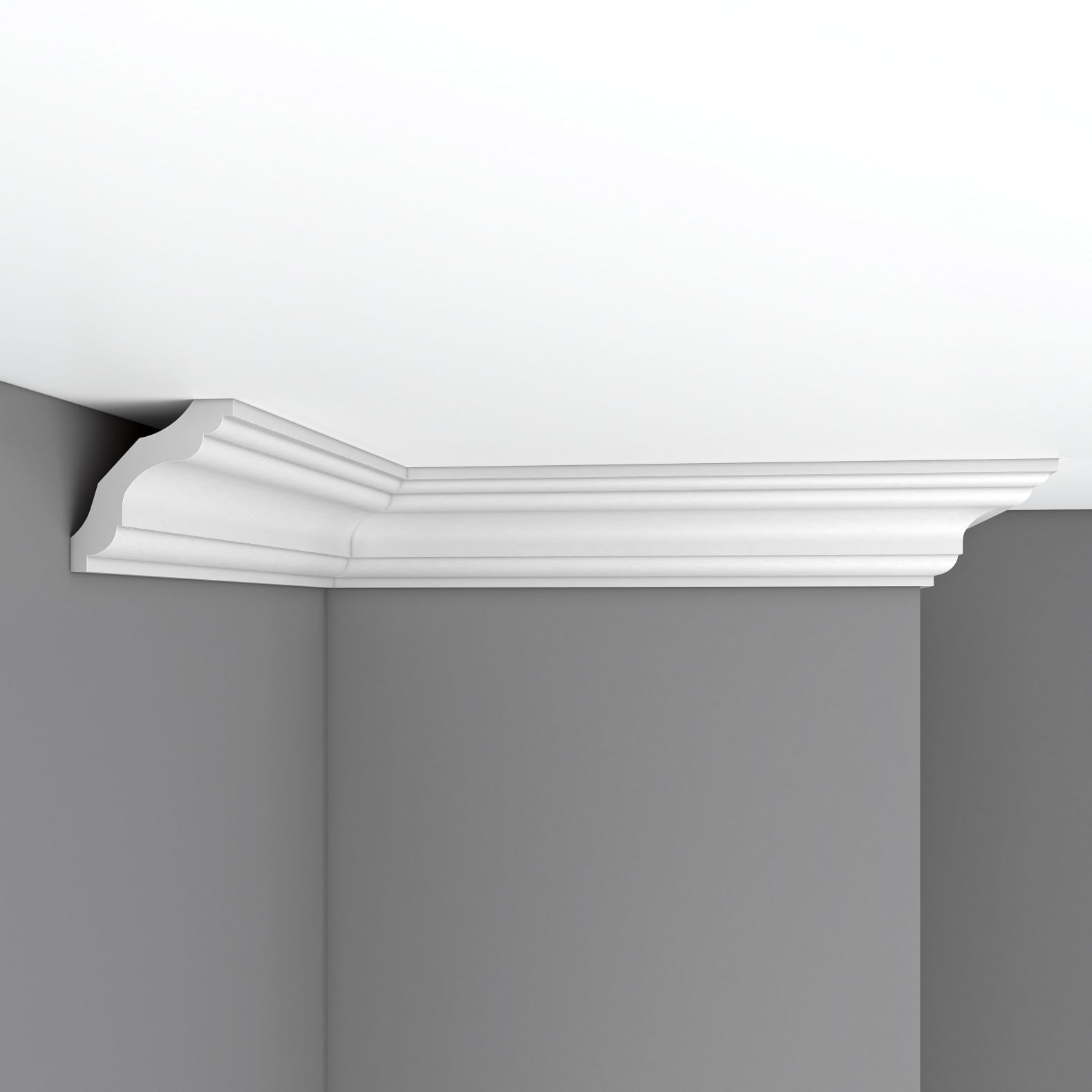 Плинтус потолочный гладкий Decomaster (Декомастер) гибкий 75х75х2400 мм 96259F