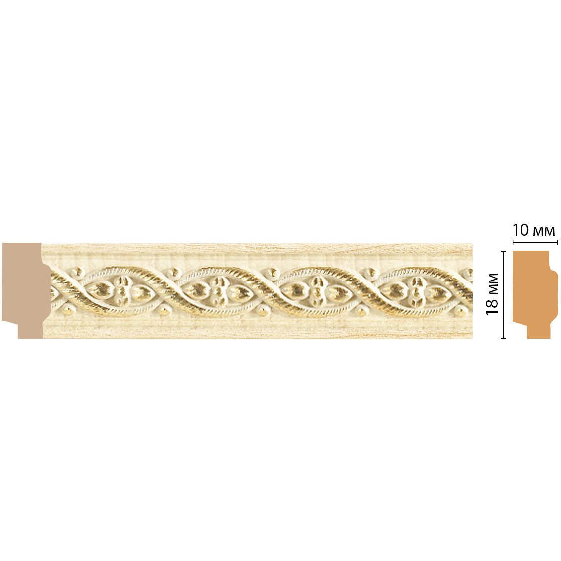 Молдинг Decomaster (Декомастер) 18х10х2400 мм 158-5 ДМ