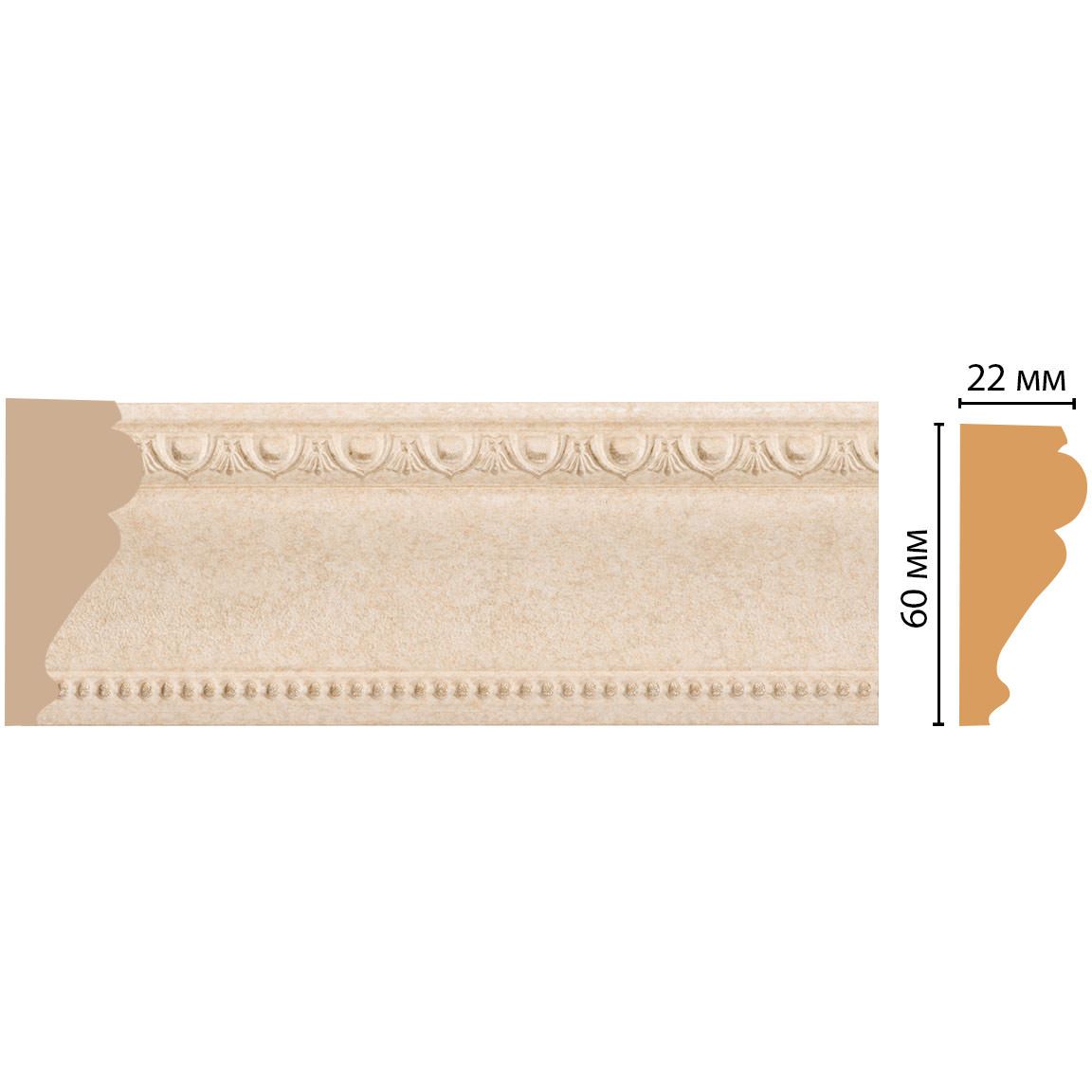 Молдинг Decomaster (Декомастер) 60х22х2400 мм 161-18D ДМ