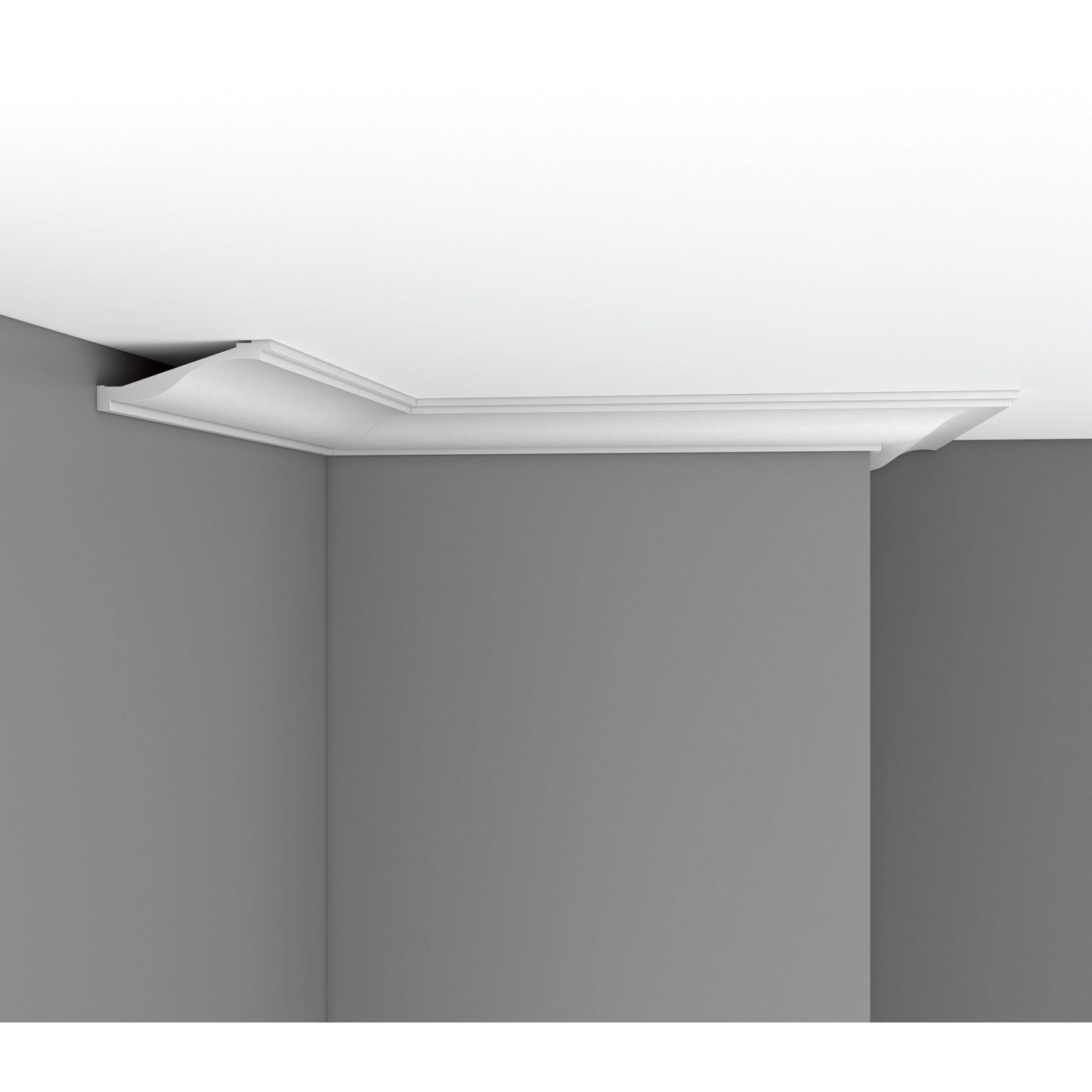 Плинтус потолочный гладкий Decomaster (Декомастер) 50х135х2400 мм 96331