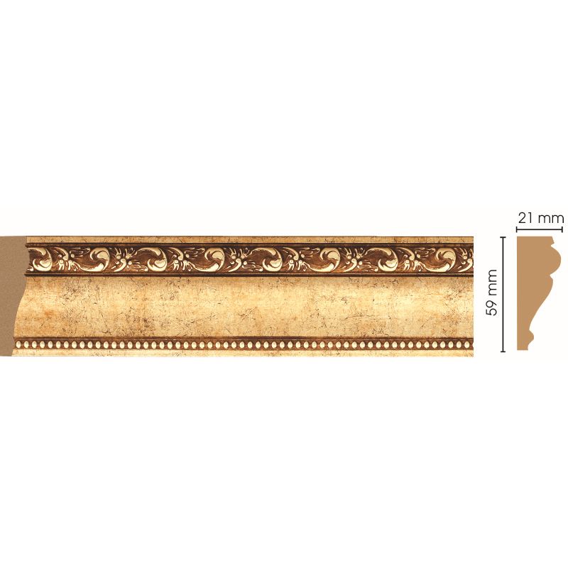 Молдинг Decomaster (Декомастер) 60х22х2400 мм 161-552 ДМ