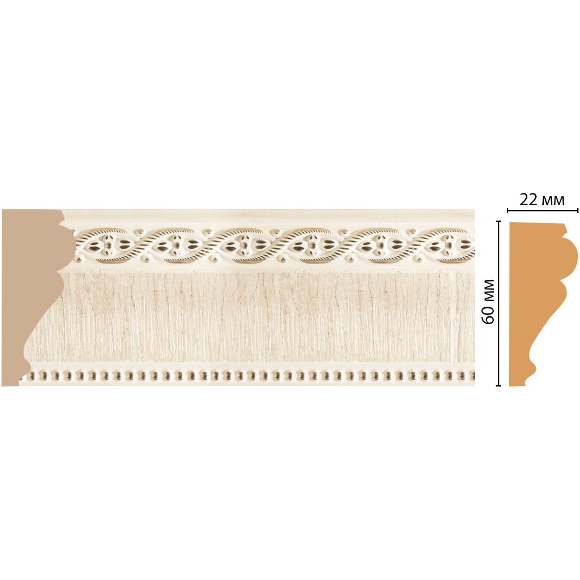 Молдинг Decomaster (Декомастер) 60х22х2400 мм 161-6 ДМ