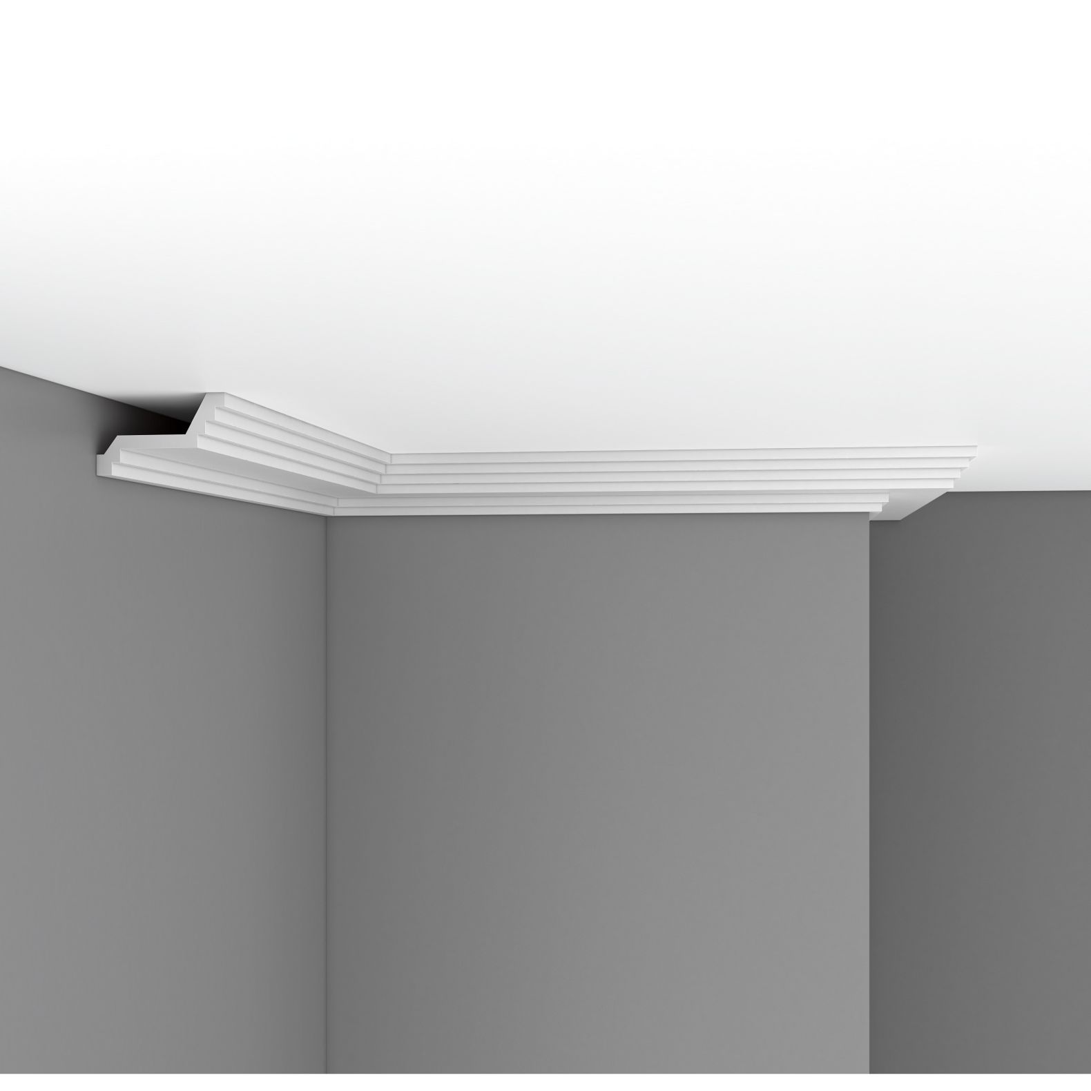 Плинтус потолочный гладкий Decomaster (Декомастер) 60х100х2400 мм 96400