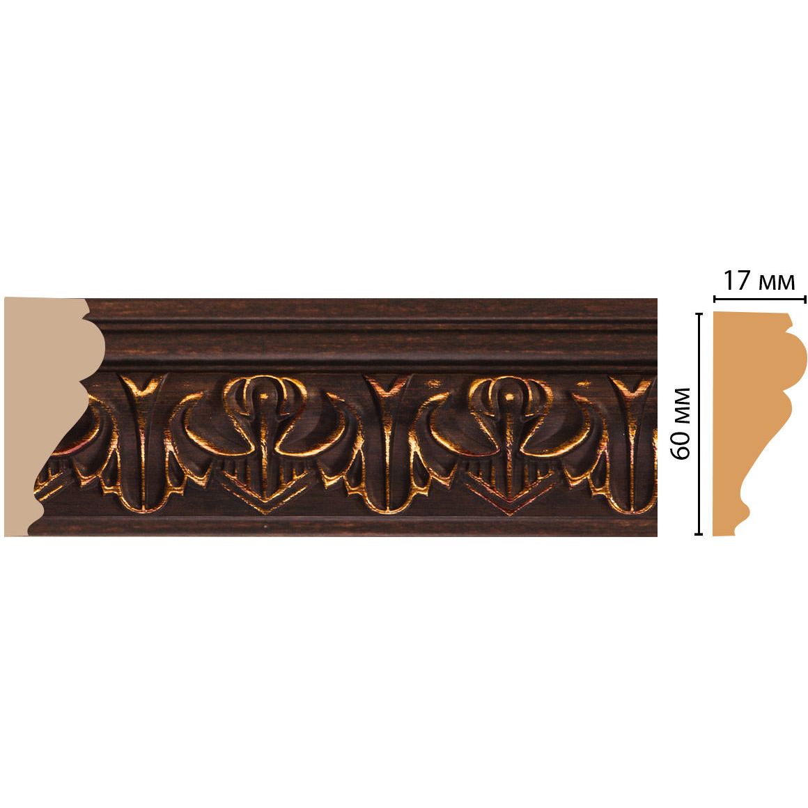 Молдинг Decomaster (Декомастер) 60х17х2400 мм 161B-966 ДМ