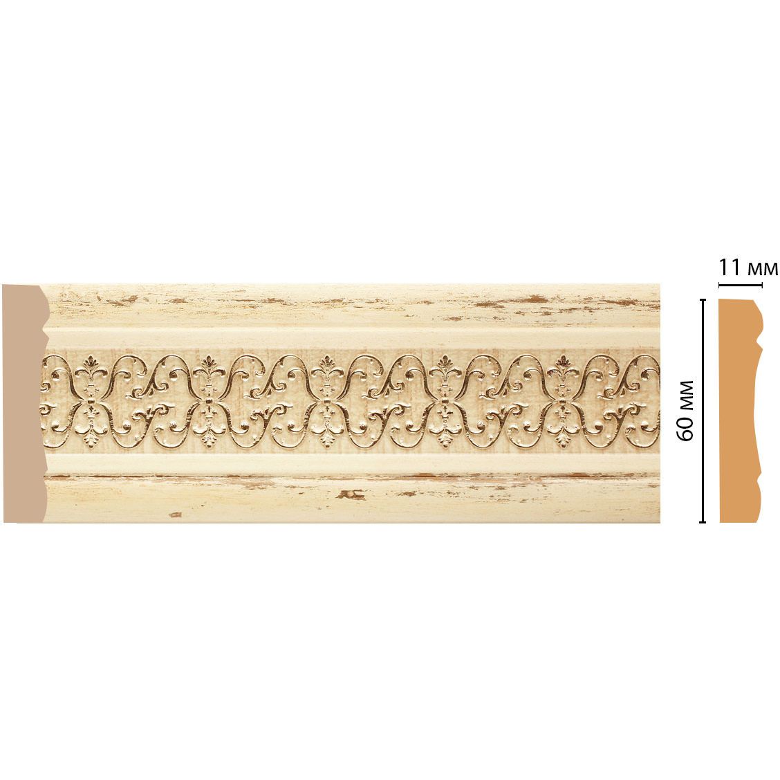 Молдинг Decomaster (Декомастер) 59х11х2400 мм 164-1028 ДМ