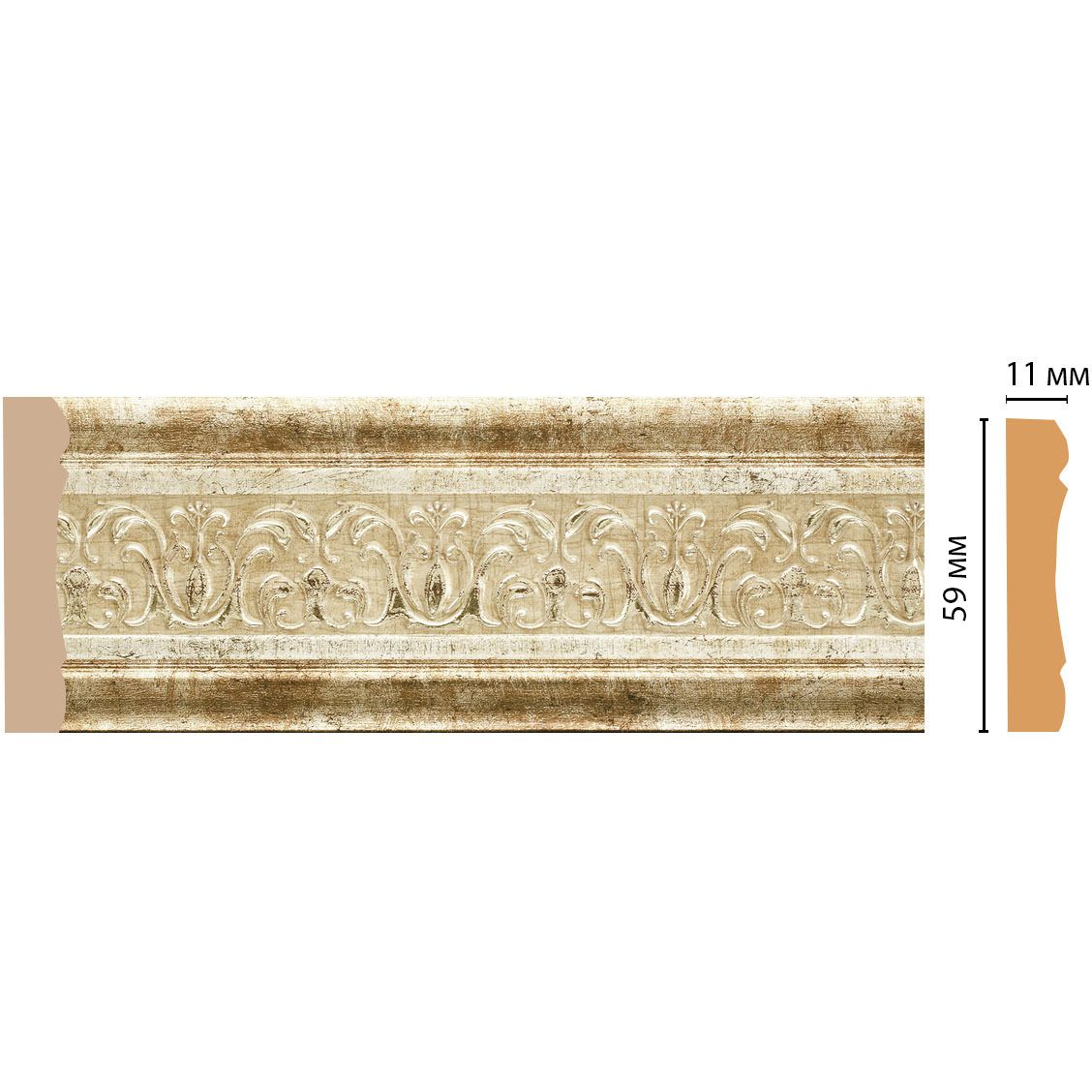 Молдинг Decomaster (Декомастер) 59х11х2400 мм 164-127 ДМ