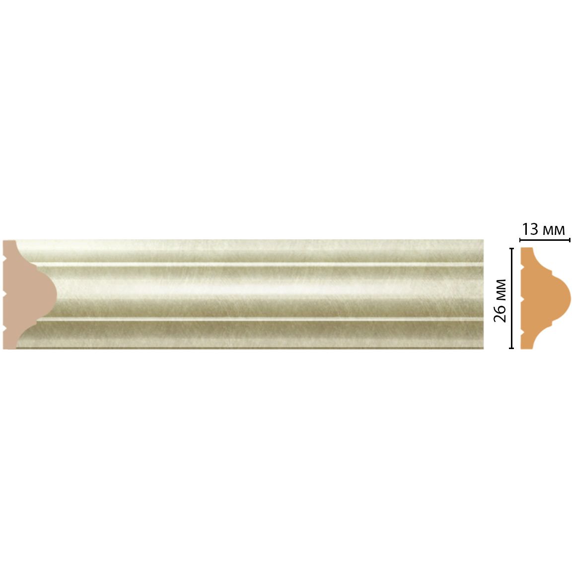 Молдинг Decomaster (Декомастер) 26х13х2400 мм D001-373 ДМ