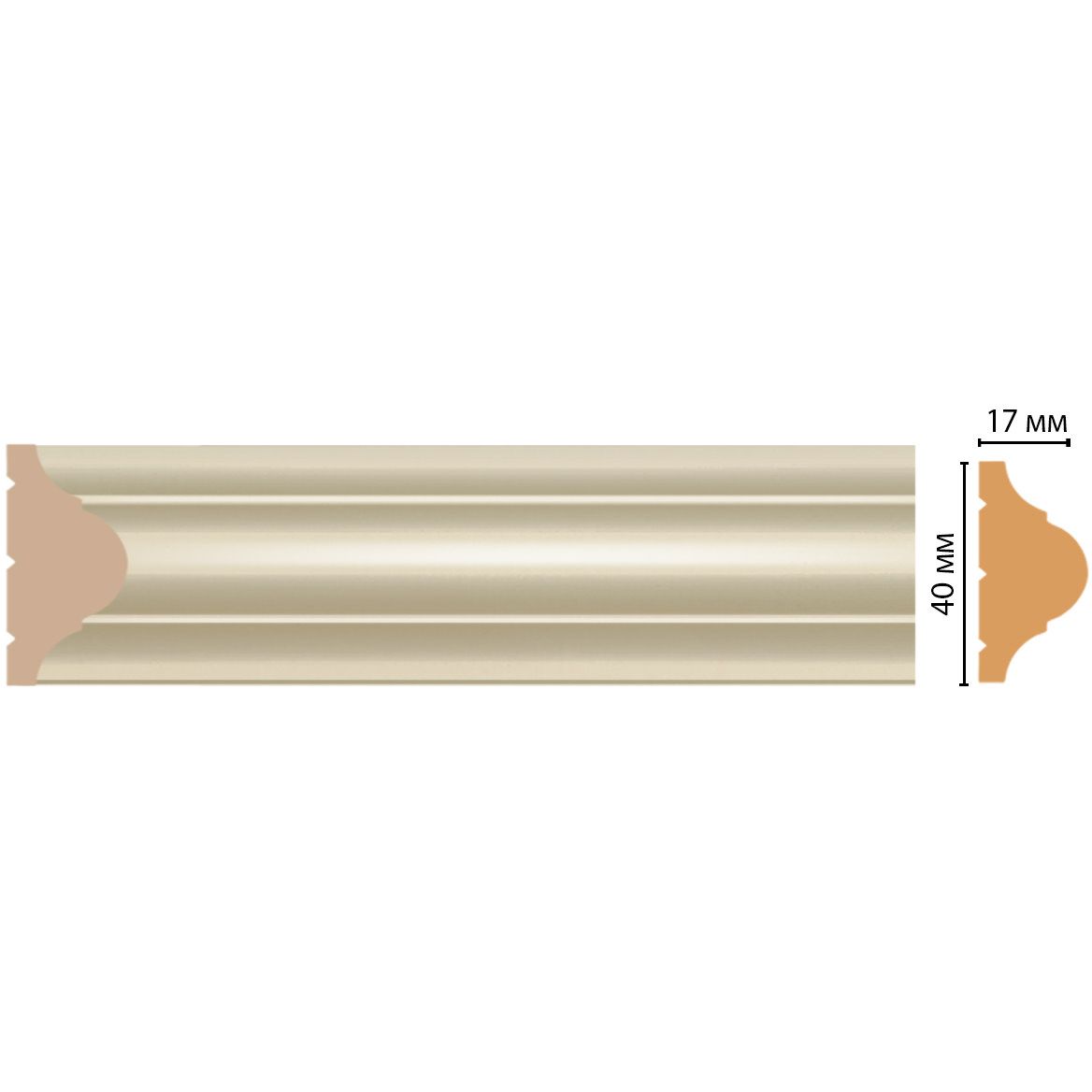 Молдинг Decomaster (Декомастер) 40х17х2400 мм D002-61