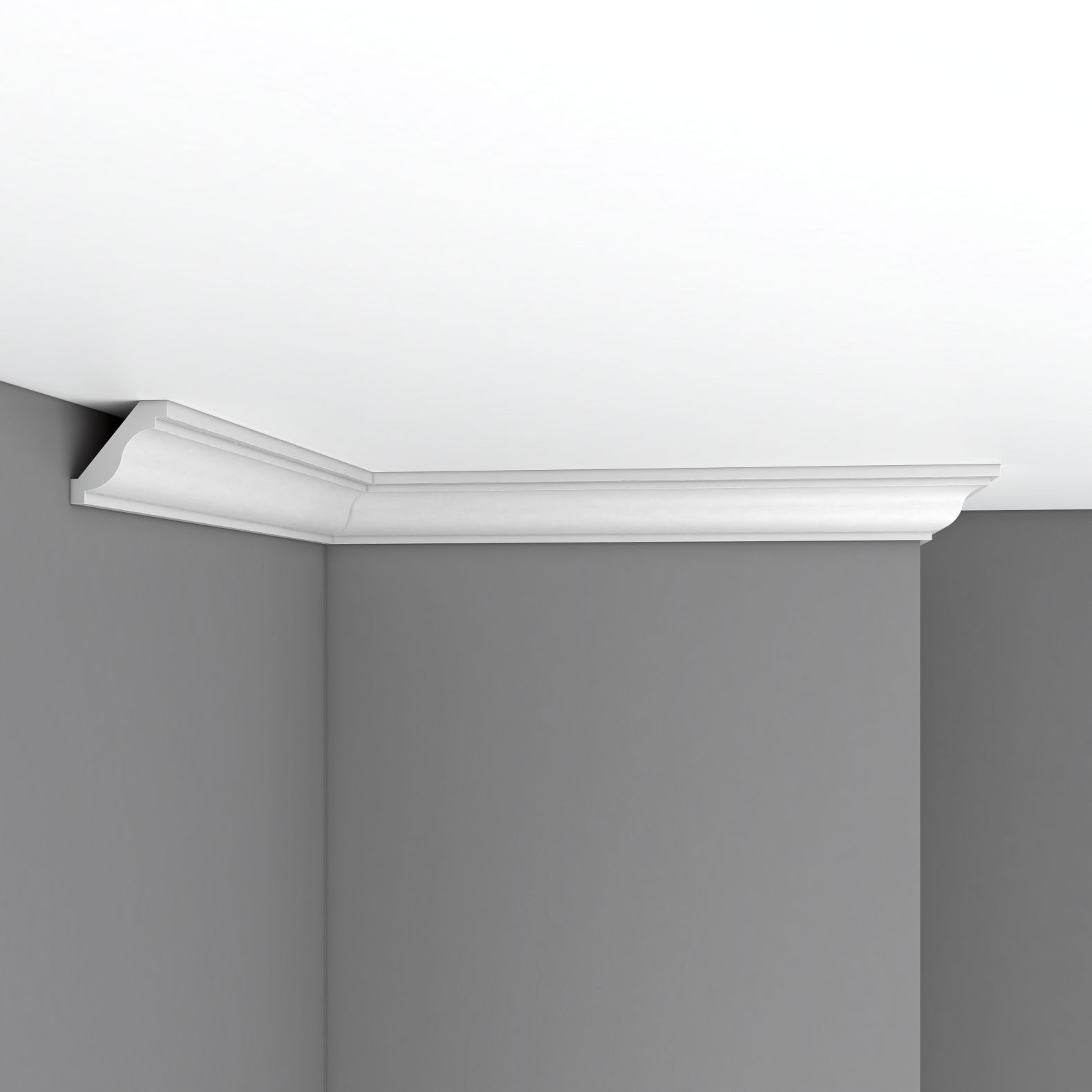 Плинтус потолочный гладкий Decomaster (Декомастер) 45х45х2400 мм 96612