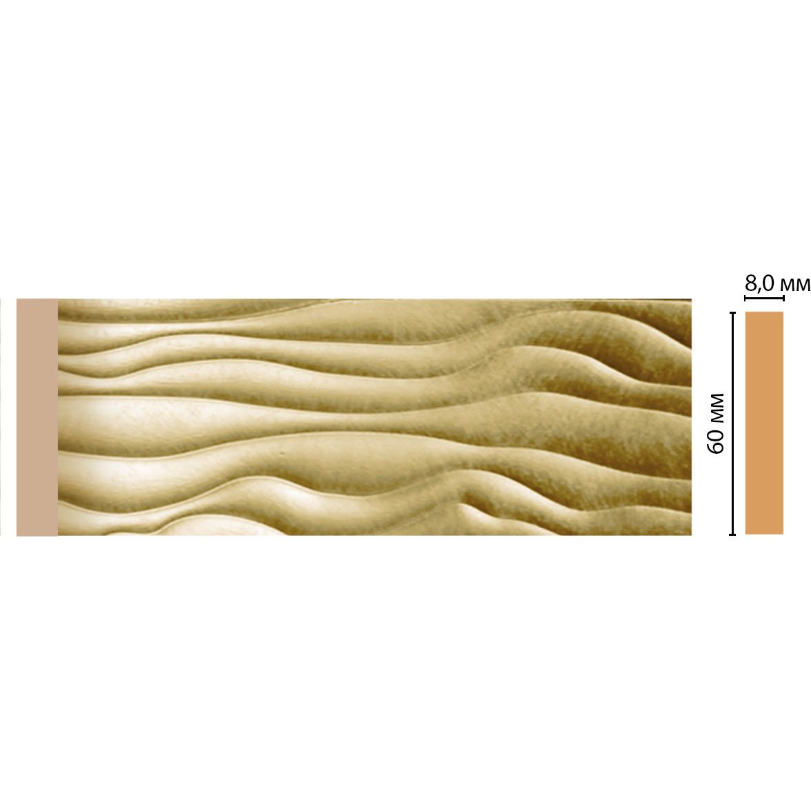 Молдинг Decomaster (Декомастер) 60х8х2400 мм D043-374 ДМ