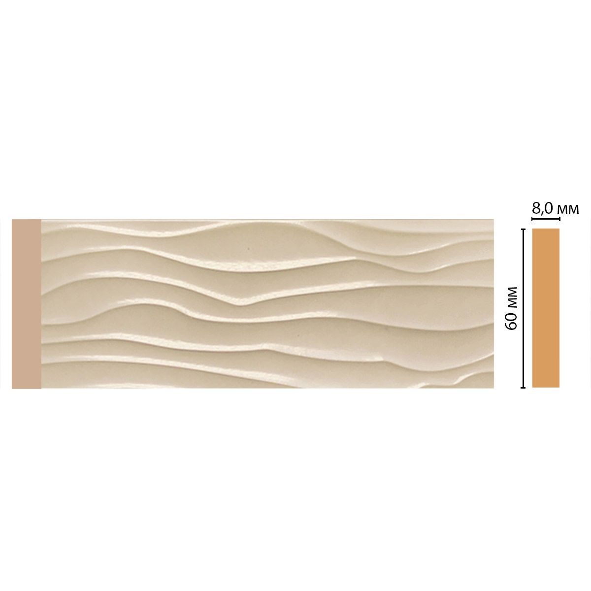 Молдинг Decomaster (Декомастер) 60х8х2400 мм D043-61 ДМ