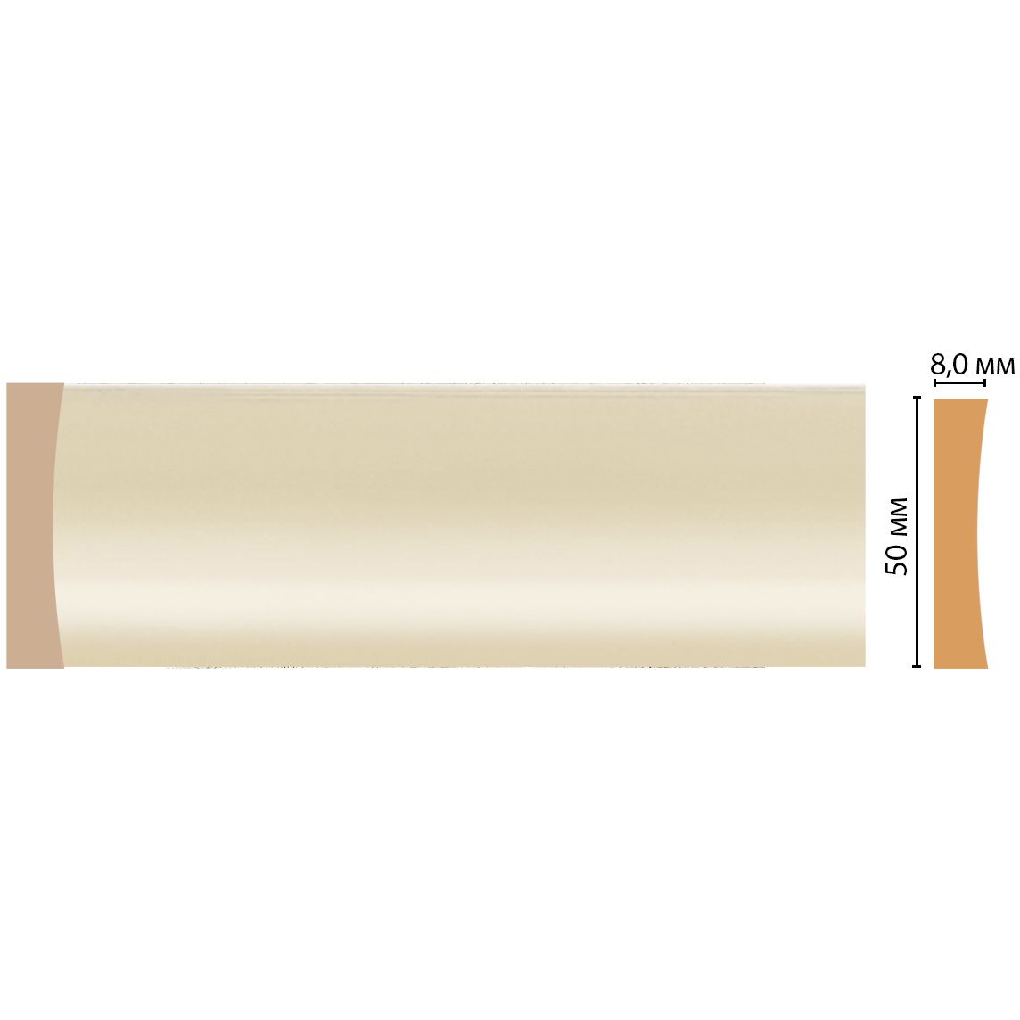 Молдинг Decomaster (Декомастер) 50х8х2400 мм D045-61