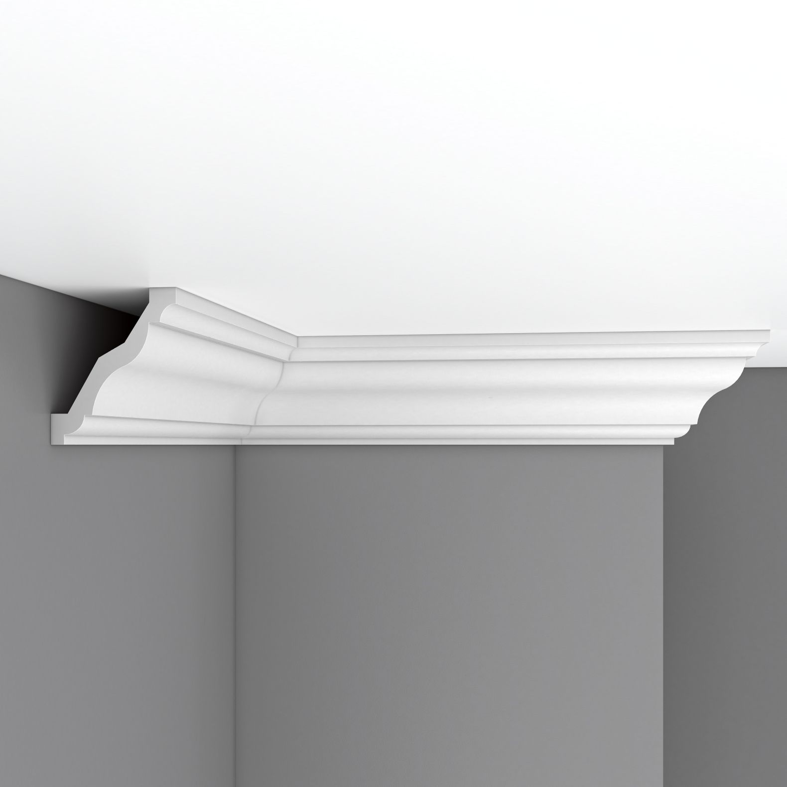 Плинтус потолочный гладкий Decomaster (Декомастер) гибкий 95х80х2400 мм 96625F