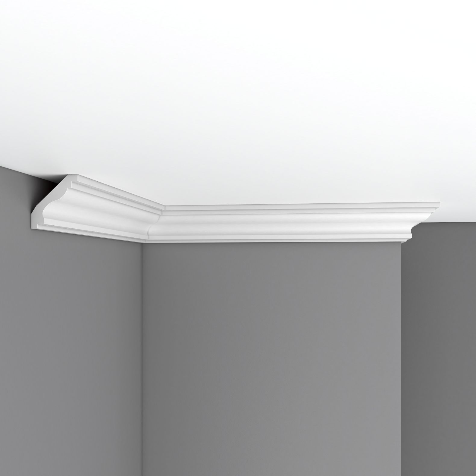 Плинтус потолочный гладкий Decomaster (Декомастер) гибкий 54х50х2400 мм 96627F