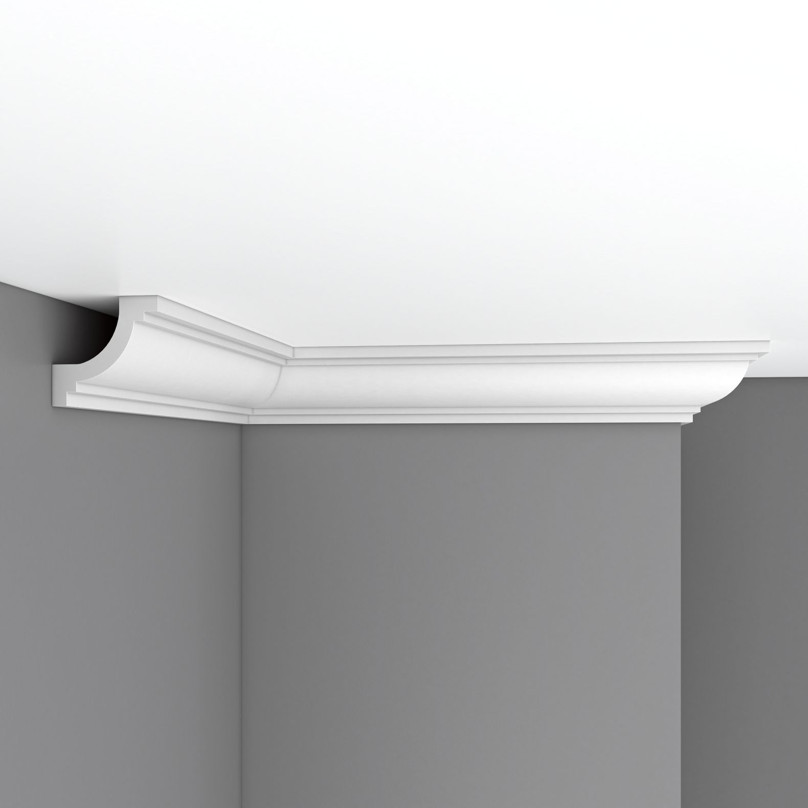 Плинтус потолочный гладкий Decomaster (Декомастер) 65х66х2400 мм 96673