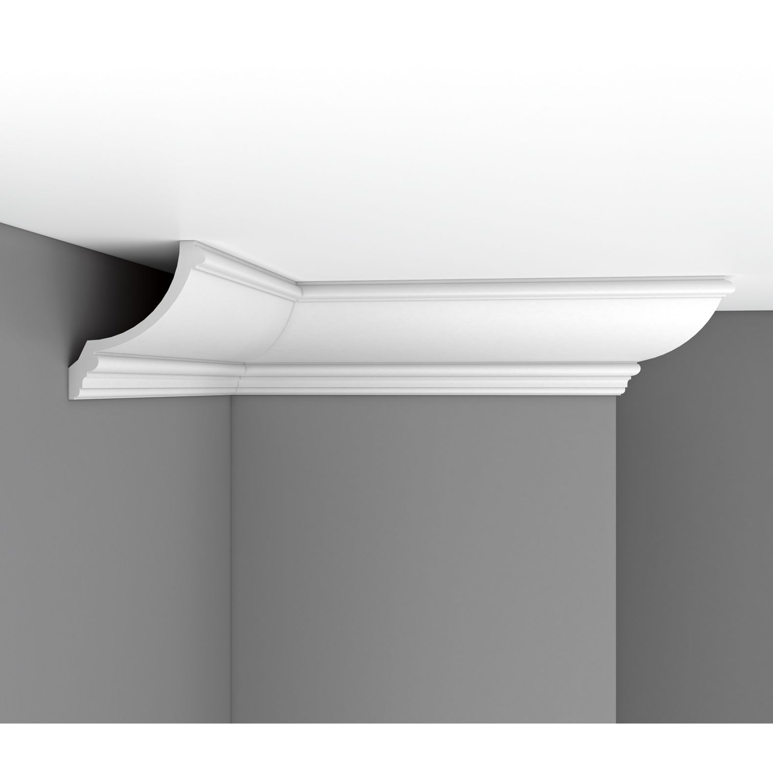 Плинтус потолочный гладкий Decomaster (Декомастер) 65х66х2400 мм 96673