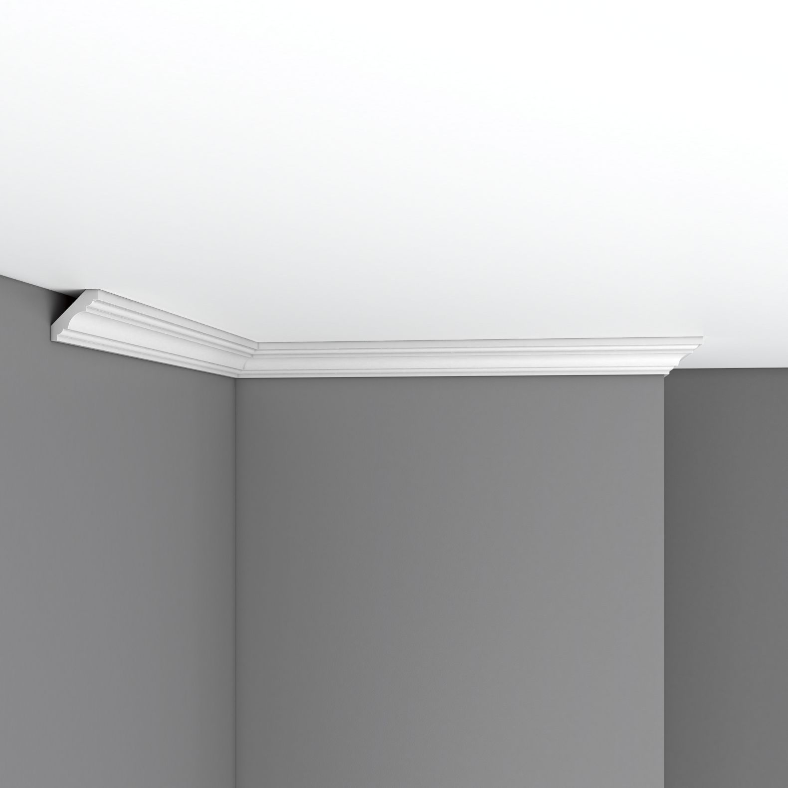 Плинтус потолочный гладкий Decomaster (Декомастер) 31х31х2400 мм 96681