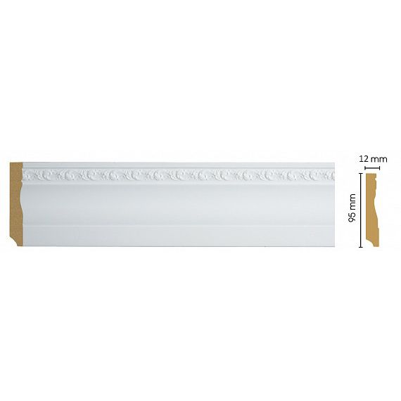 Плинтус напольный Decomaster (Декомастер) 95х12х2400 мм 153-115 ДМ