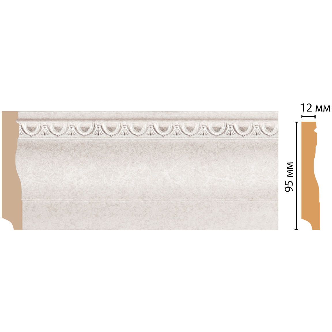 Плинтус напольный Decomaster (Декомастер) 95х12х2400 мм 153-19D