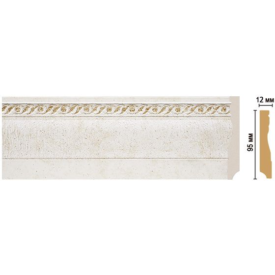 Плинтус напольный Decomaster (Декомастер) 95х12х2400 мм 153-40 ДМ