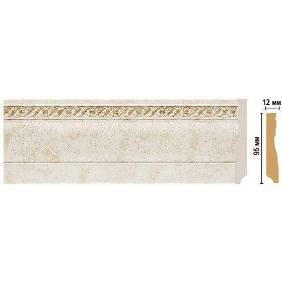 Плинтус напольный Decomaster (Декомастер) 95х12х2400 мм 153-41 ДМ