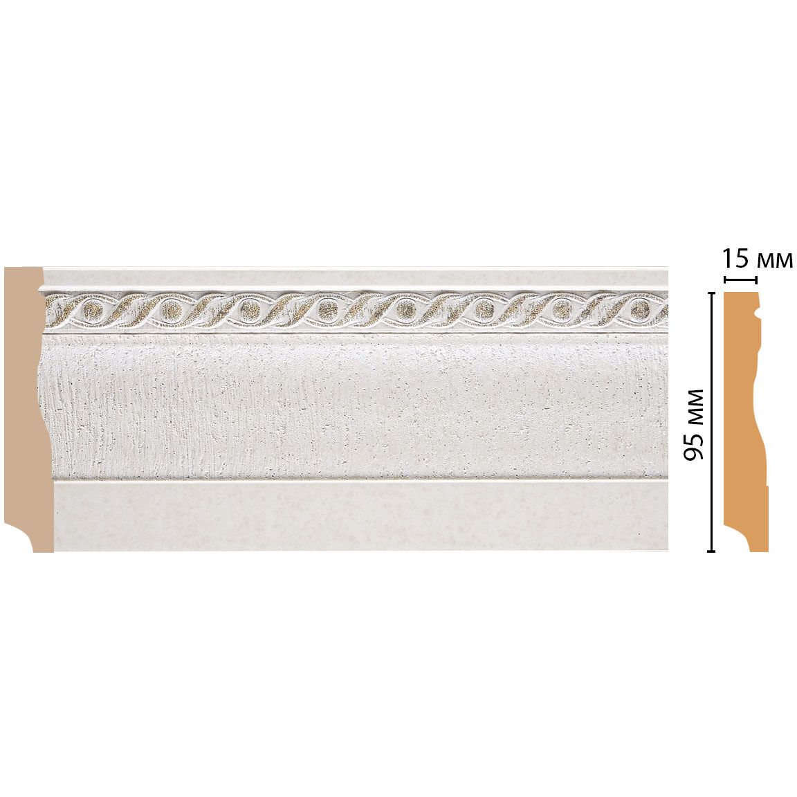 Плинтус напольный Decomaster (Декомастер) 95х12х2400 мм 153-42 ДМ