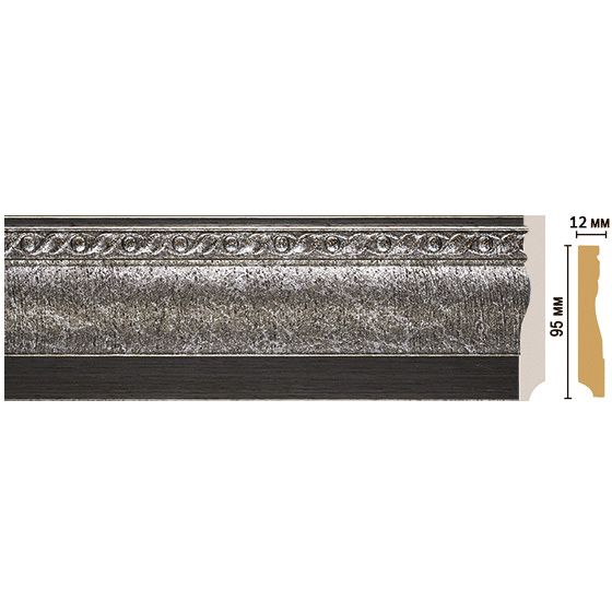 Плинтус напольный Decomaster (Декомастер) 95х12х2400 мм 153-44 ДМ